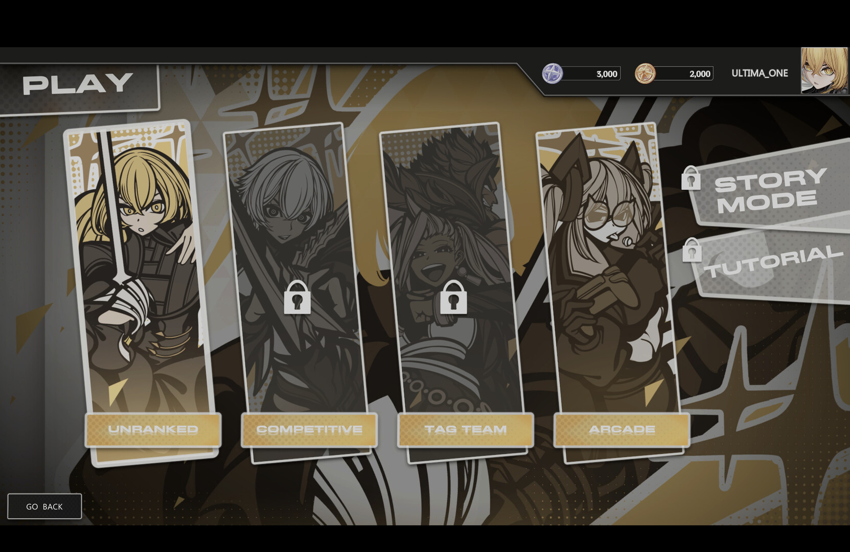 Gear Slayer CCG main menu